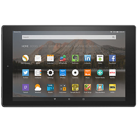 Amazon Fire HD 10 Tablet, Quad-core, Fire OS, 10.1", Wi-Fi, 16GB, Black