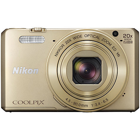 Nikon COOLPIX S7000 Digital Camera, 16MP, HD 1080p, 20x Optical Zoom, Wi-Fi, NFC, 3" LCD Screen